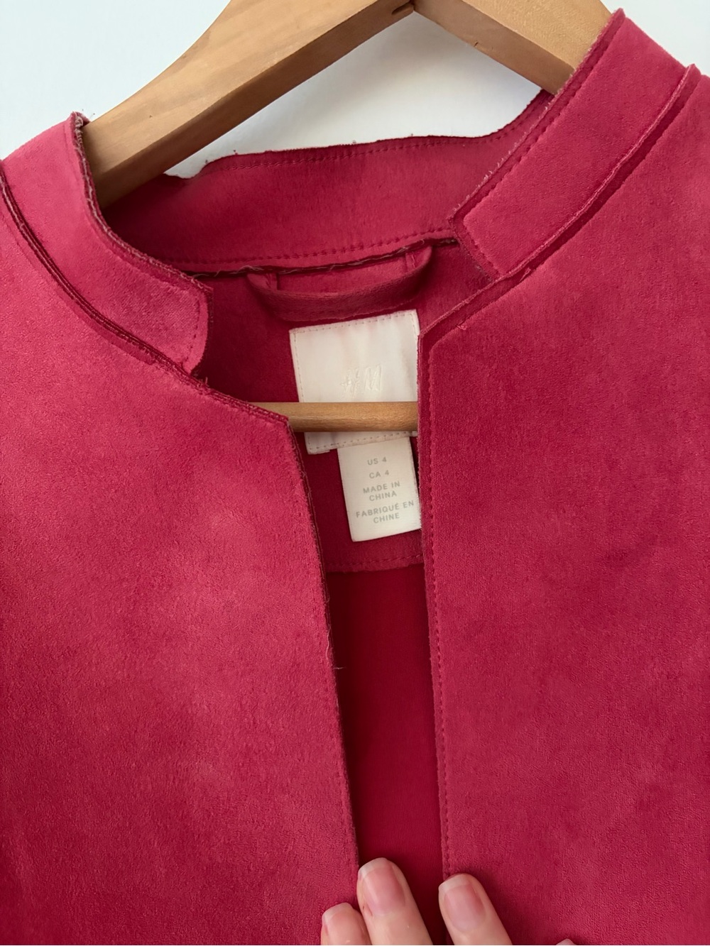 H&M Raspberry Open-Front Trench Coat - Picture 2 of 5